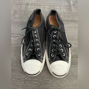 Converse Jack Purcell Black Canvas Low Top Sneakers size W7 M5.5 Unisex
